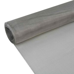 vidaXL Drahtz&auml;une 100 x 500 cm Mesh Edelstahl 201 Silber