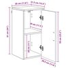 vidaXL Badezimmerschrank Wandmontiert Beton Grau 30 x 31,5 x 61 cm