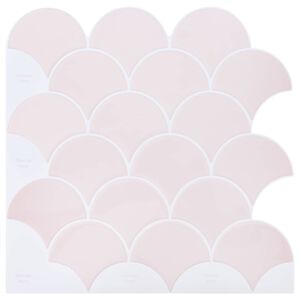 vidaXL Fischschuppen Fliese 10 pcs Hellrosa 30 x 30 cm