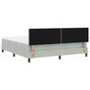 vidaXL LED Boxspringbett mit Matratze Hellgrau 180 x 200 cm Samt