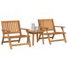 vidaXL Gartenstuhl 3 pcs Braun Massivholz Akazie