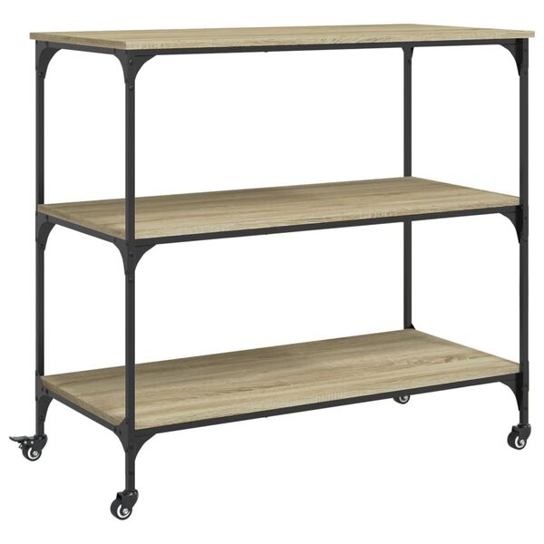 vidaXL K&uuml;chenwagen Sonoma-Eiche 102x50x95 cm Holzwerkstoff