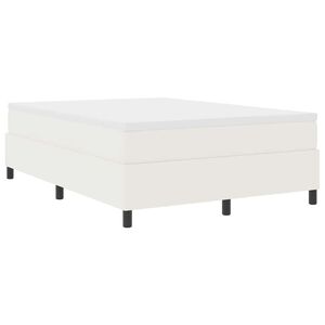vidaXL Boxspringbett Creme und Wei&szlig; 160 x 200 cm Cordstoff