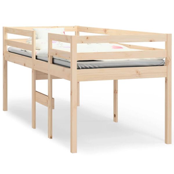 vidaXL Hochbett 80x200 cm Massivholz Kiefer