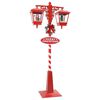 vidaXL Weihnachtsstra&szlig;enlampe mit 2 Laternen Rot 40,5 x 80 x 188 cm