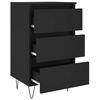 vidaXL Nachttisch Schwarz 40x35x69 cm Holzwerkstoff