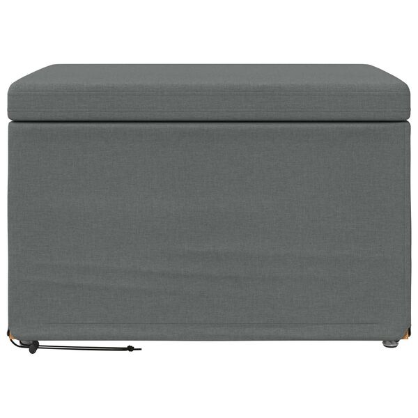 vidaXL Hocker Dunkelgrau 61 x 41 x 40 cm Stoff und Pressholz