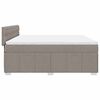 vidaXL Boxspringbett mit Matratze Taupe 180x200 cm Stoff