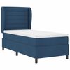 vidaXL Boxspringbett mit Matratze mit Kopfteil Blau 80 x 200 cm Stoff