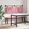vidaXL H&auml;ngevorderseite Wandmontiert Rosa 150 x 55 x 7 cm Samt
