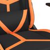 vidaXL Gaming-Stuhl mit Massage & Fu&szlig;st&uuml;tze Schwarz Orange Kunstleder