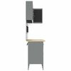 vidaXL Arbeitsschrankset mit Schubladen 12 pcs Schwarz und Grau