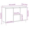vidaXL Sideboard Schwarz 101,5x35x70 cm Holzwerkstoff
