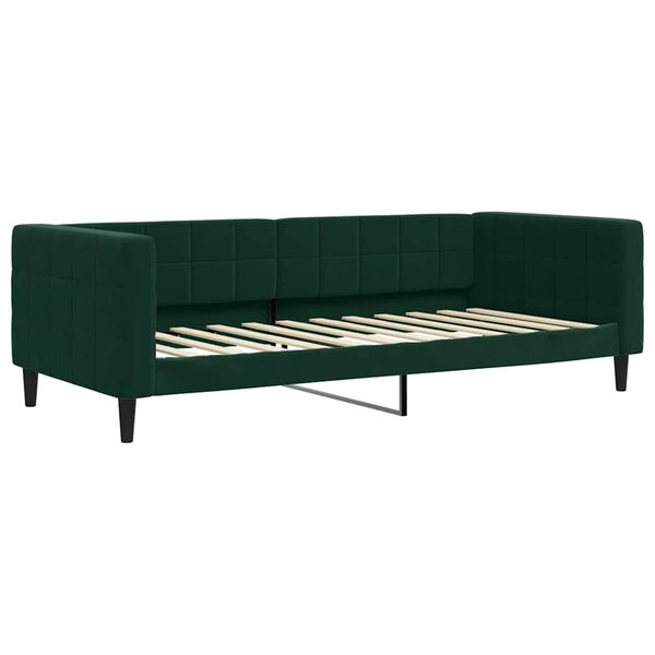 vidaXL Tagesbett Dunkelgr&uuml;n 90x200 cm Samt
