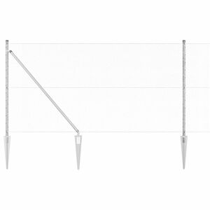 vidaXL Sechseckzaun mit Pfosten 50 x 1,4 m Verzinkter Stahl Silber
