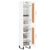 vidaXL Highboard Hochglanz-Wei&szlig; 34,5x34x180 cm Holzwerkstoff