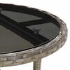 vidaXL 5-tlg. Garten-Essgruppe mit Kissen Grau Poly Rattan und Glas