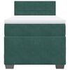vidaXL Boxspringbett mit Matratze Dunkelgr&uuml;n 100x200 cm Samt