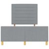 vidaXL Bettgestell mit Kopfteil Hellgrau 120 x 190 cm Stoff