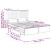 vidaXL Aufbewahrungsbett mit Kopfteil Wei&szlig; 140 x 200 cm Holzwerkstoff