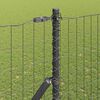 vidaXL Zaun mit Pfosten Grau 1,5 x 10 m Stahl und PVC