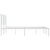 vidaXL Bettgestell mit Kopfteil Metall Wei&szlig; 180x200 cm