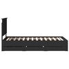 vidaXL Bettrahmen mit Schubladen Schwarz 90 x 200 cm Ingenieurs Holz