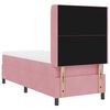 vidaXL Boxspringbett mit Matratze mit Kopfteil Rosa 80 x 200 cm Samt