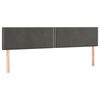 vidaXL Boxspringbett mit Matratze & LED Dunkelgrau 200x200 cm Samt