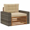 vidaXL Outdoor Mittelsofa Natur