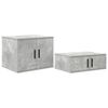 vidaXL Aufbewahrungsschrank 2 stk. Beton Grau 108 x 41 x 40 cm