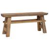 vidaXL Bank Natur 100 x 29 x 43,5 cm Massivholz Teak