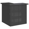 vidaXL 5-tlg. Gartenbar-Set mit Kissen Schwarz Poly Rattan