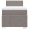 vidaXL Boxspringbett mit Matratze Taupe 90x190 cm Stoff