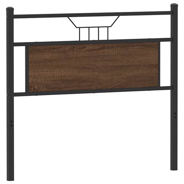 vidaXL Kopfteil Braun Eichen-Optik 107 cm Holzwerkstoff und Stahl