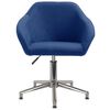vidaXL Esszimmerst&uuml;hle 2 Stk. Drehbar Blau Stoff