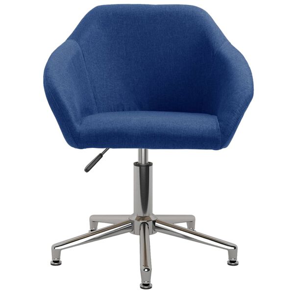 vidaXL Esszimmerst&uuml;hle 2 Stk. Drehbar Blau Stoff