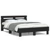 vidaXL Bett mit LED-Beleuchtung ohne Matratze Schwarz 120x200 cm