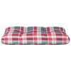 vidaXL Palettenkissen Rot Karomuster 70x40x12 cm Stoff