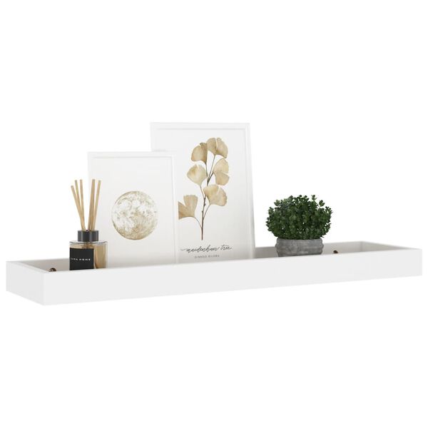vidaXL Loggia Wandregale 4 Stk. Eichen-Optik und Wei&szlig; 60x15x4 cm MDF
