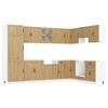 vidaXL K&uuml;chenschrank mit T&uuml;r Lucca 2 pcs Hellgrau 80 x 46 x 81.5 cm
