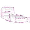 vidaXL Bettgestell "Viana" ohne Matratze Grau 80x200 cm Kunstleder