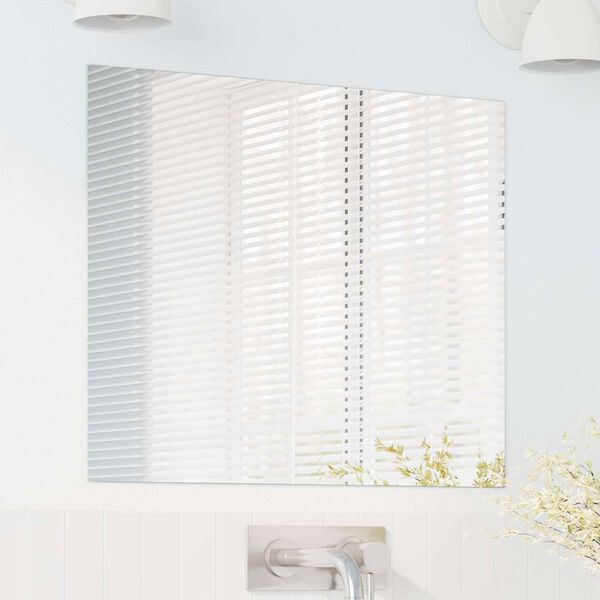vidaXL Wandspiegel Quadratisch 60 x 60 cm Geh&auml;rtetes Glas