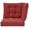 vidaXL Sofakissen f&uuml;r drau&szlig;en 3 pcs Weinrot Polyester