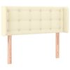 vidaXL Kopfteil mit Ohren Creme 93x16x78/88 cm Kunstleder