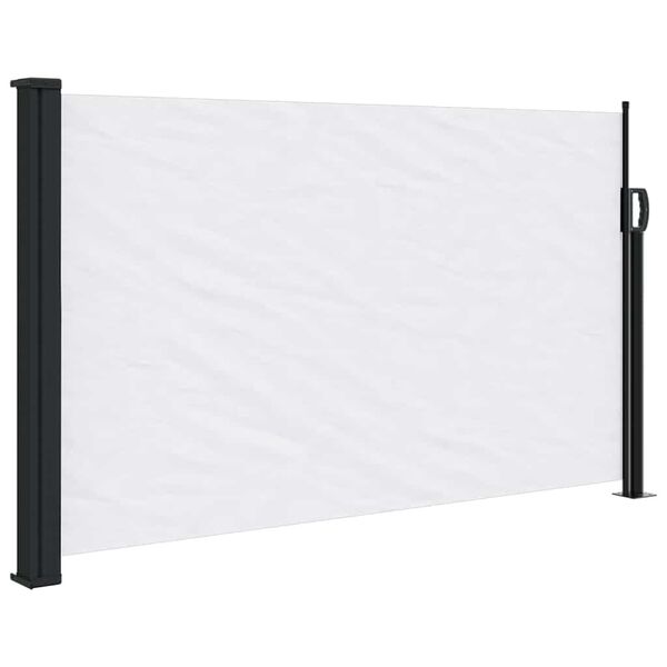 vidaXL Seitenmarkise Ausziehbar Wei&szlig; 120x500 cm