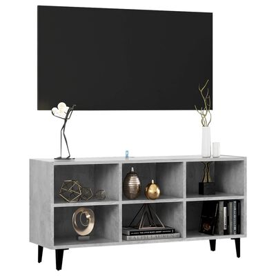 vidaXL TV-Schrank mit Metallbeinen Betongrau 103,5x30x50 cm