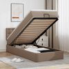 vidaXL Ottoman-Bett mit Matratzen & LEDs 90x190 cm Kunstleder
