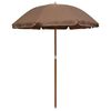 vidaXL Sonnenschirm mit Stahl-Mast 180 cm Taupe