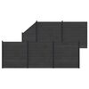 vidaXL Zaunelement 6 pcs WPC und Aluminium Schwarz